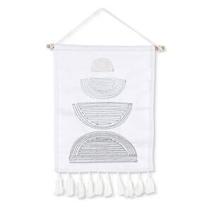 NWT Sonoma Good for Life Embroidered Boho Tassel Wall Decor